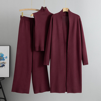 Spring Autumn 3-Piece Women’s Cardigan Tracksuit 3